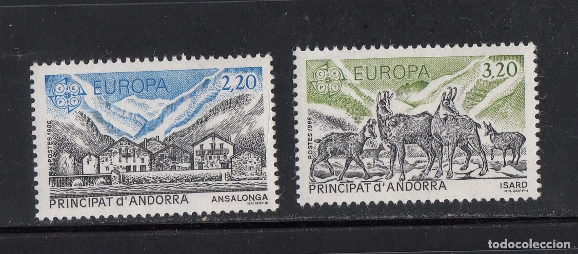 Sellos: ANDORRA FRANCESA - EUROPA 1986 NUMS. 369 - 370 NUEVOS SIN FIJASELLOS