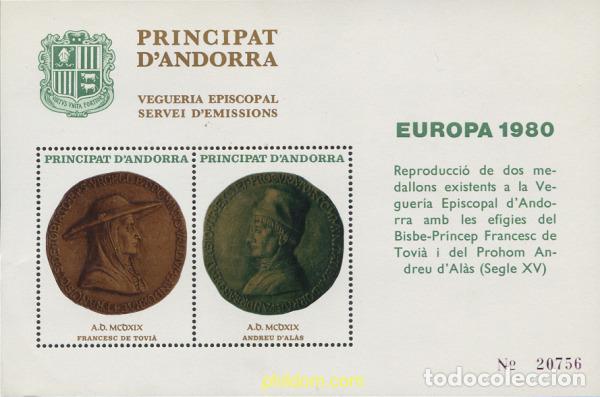 Sellos: 252112 MNH ANDORRA. Vegueria 1980 EUROPA 1980