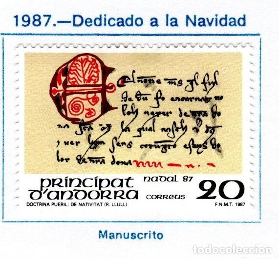Sellos: Andorra. Navidad. 1987. Edifil-202. YT-188. Nuevo con charnela.