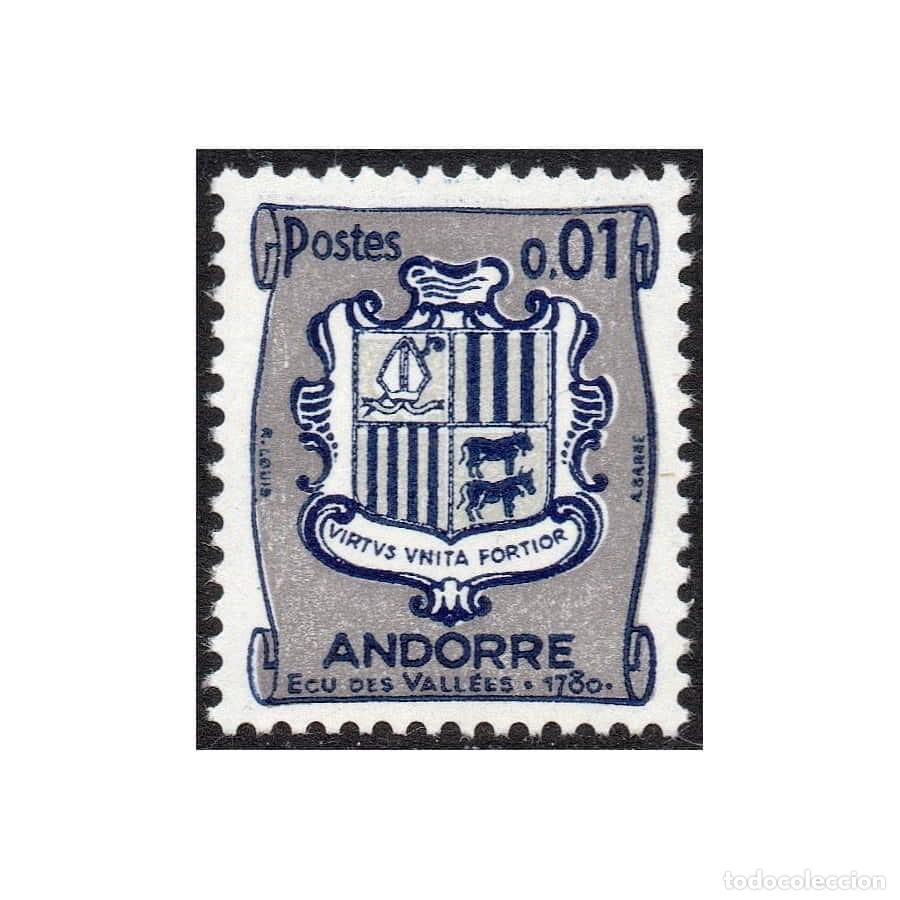 Sellos: Andorra Francesa 1964 [SLL] Escudo. 1 CTS (MNH)