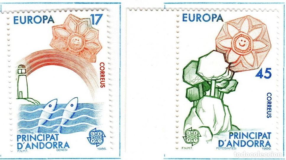 Sellos: Andorra. EUROPA. 1986. Edifil-191/192. YT-178/179. S. Completa. Nuevo con charnela.
