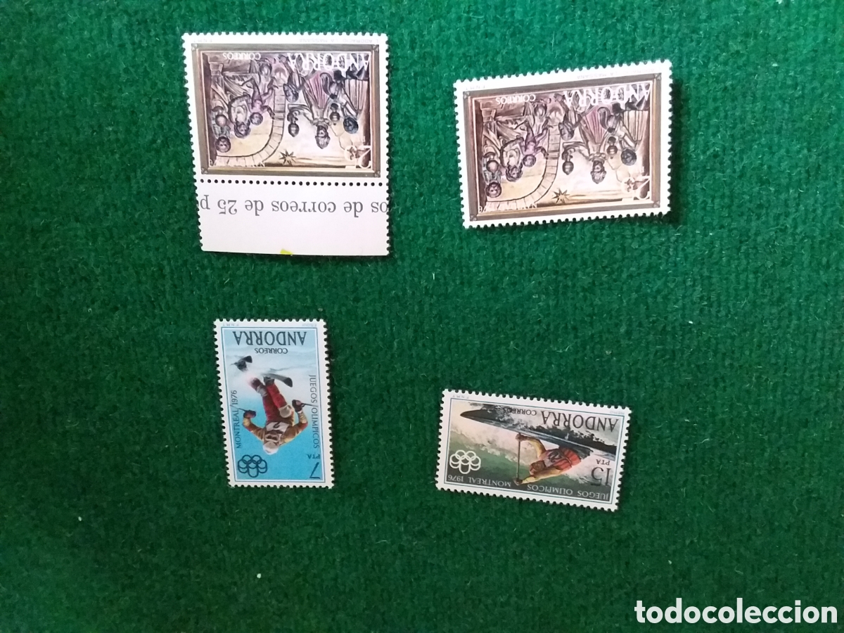 Sellos: ANDORRA A&Ntilde;O 1976 DOS SERIES COMPLETAS MNH **