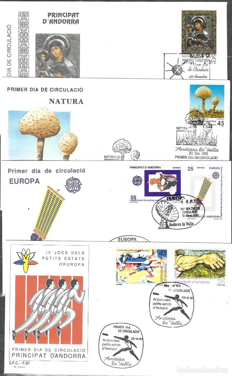 Selos: SPD DE ANDORRA ESPA&Ntilde;OLA 1991, EDIFIL 223 AL 228
