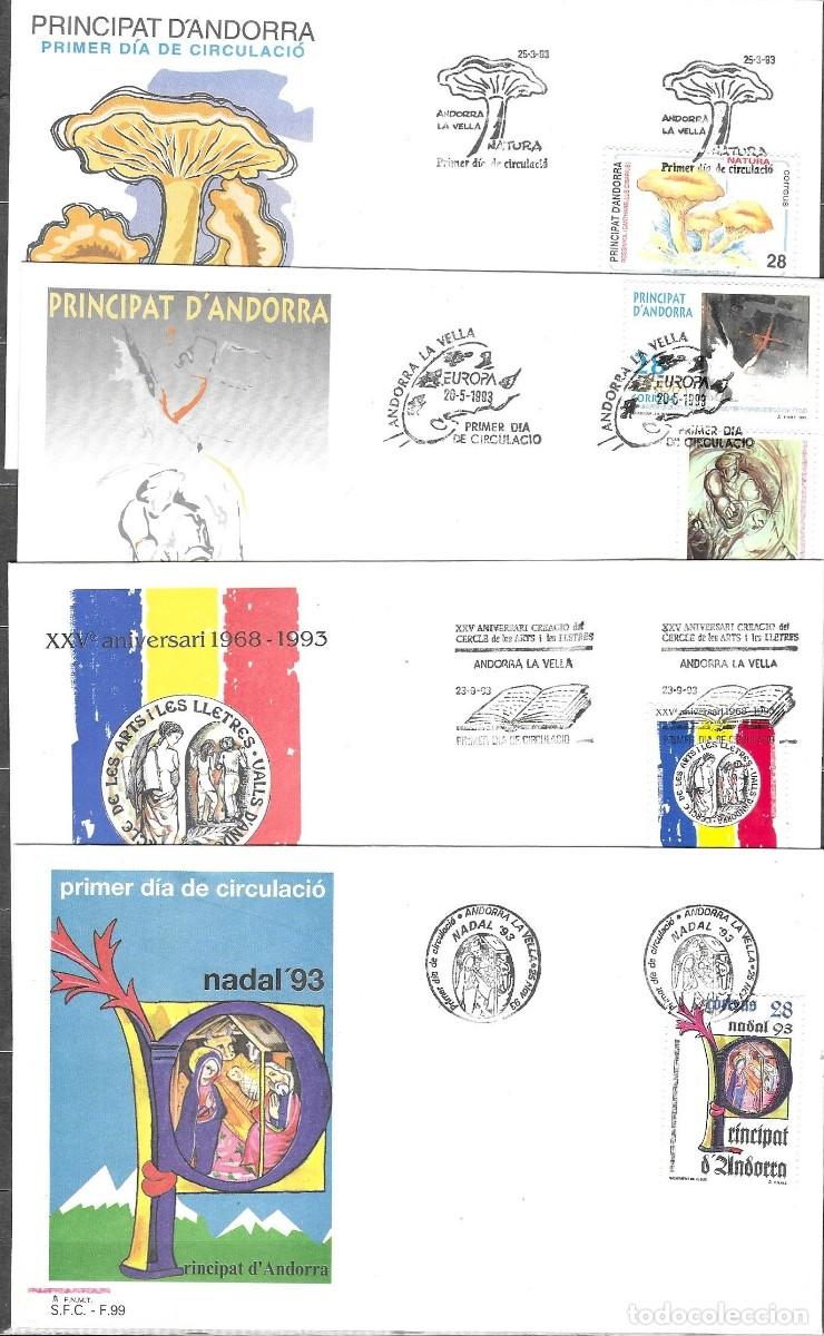 Selos: SPD DE ANDORRA ESPA&Ntilde;OLA 1993, EDIFIL 235 al 239