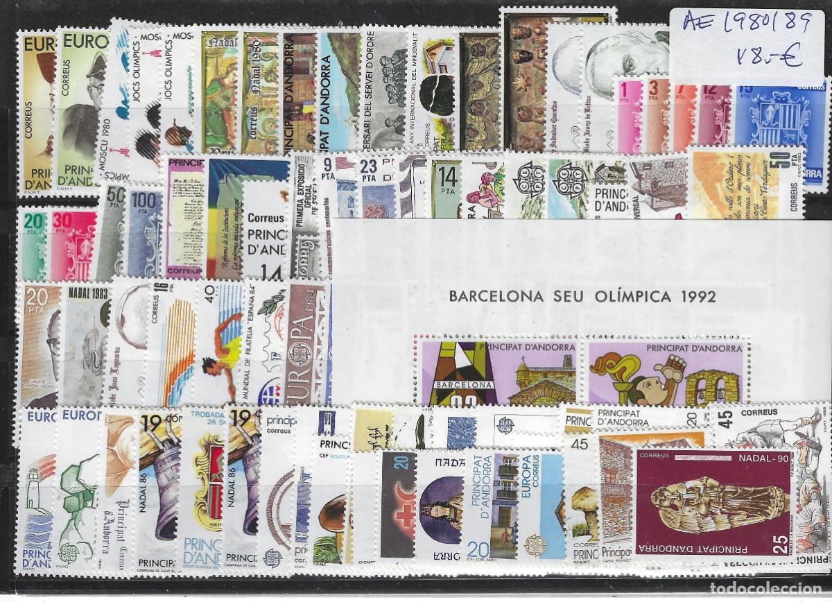 Briefmarken: ANDORRA ESPA&Ntilde;OLA - A&Ntilde;OS COMPLETOS DEL 1980 AL 1989 - NUEVOS