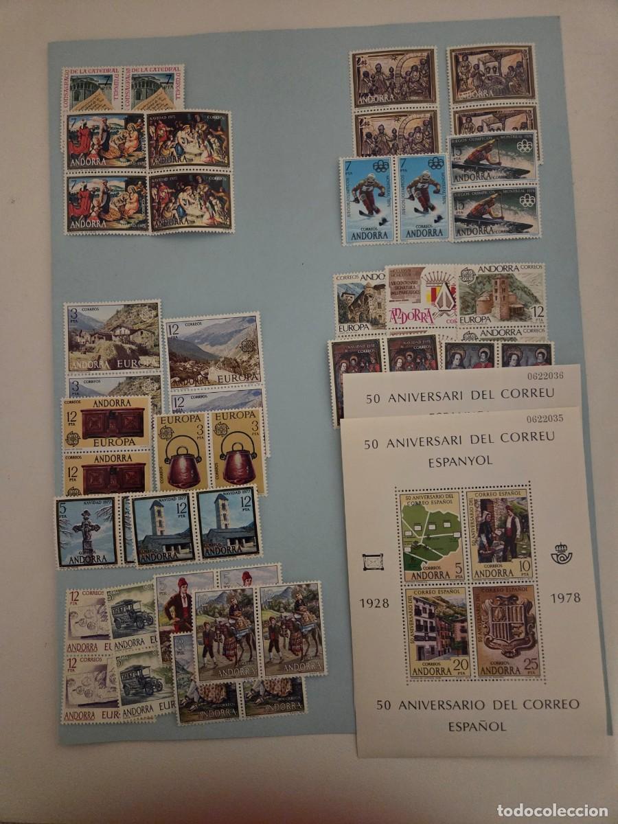 Selos: Bloque sellos Andorra (54 unidades) 1974-1979