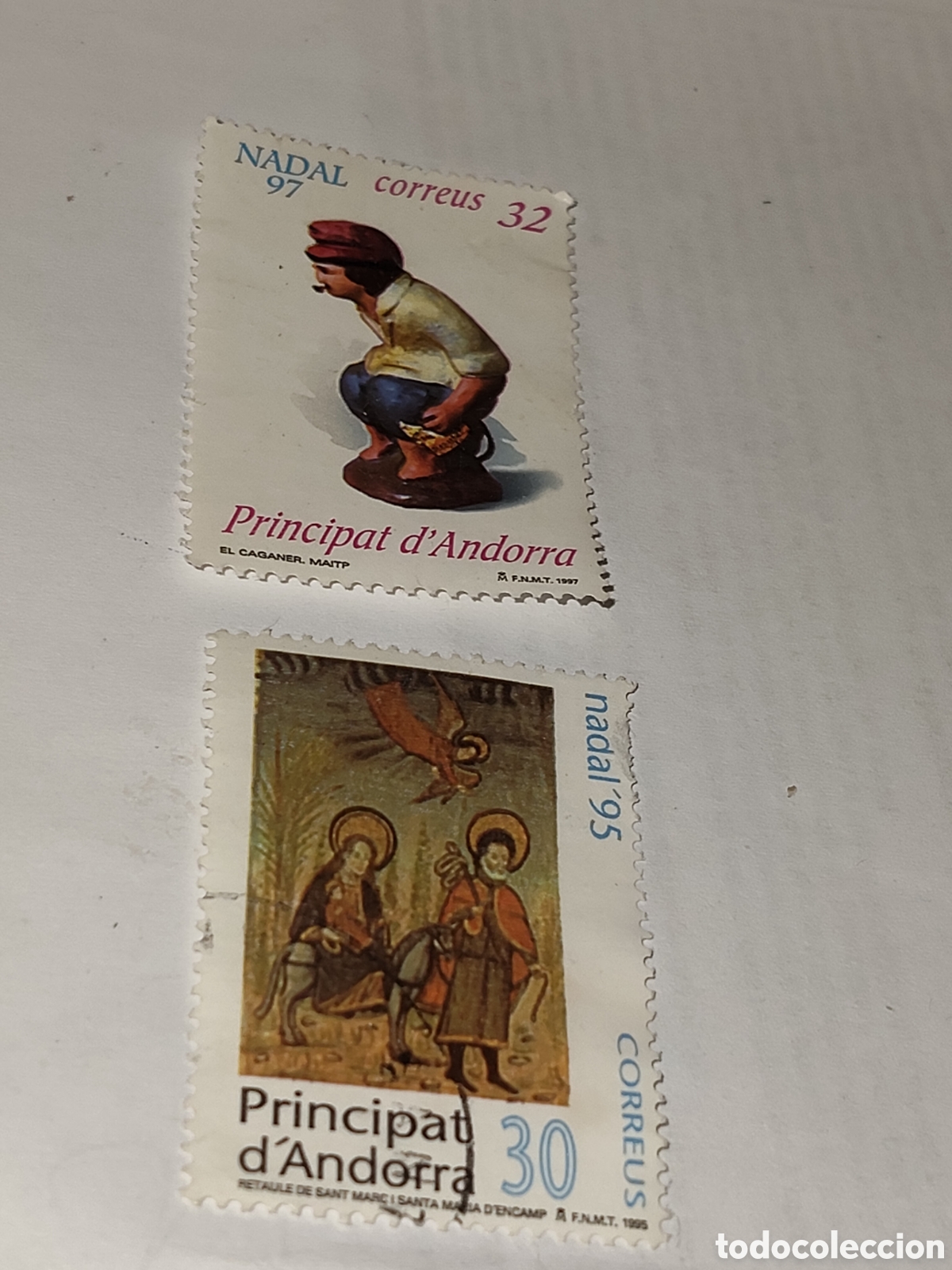 Sellos: 2 Sellos del Principado de Andorra tem&aacute;ticas diferentes