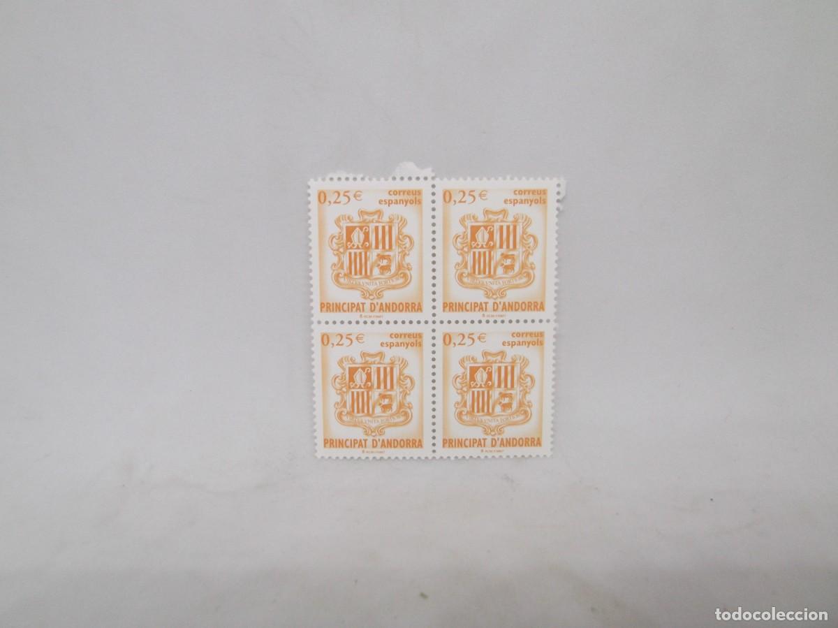 Sellos: Andorra 2002 Serie b&aacute;sica.Lote de cuatro nuevos