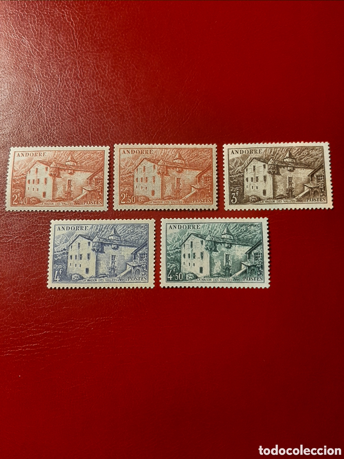 Sellos: Andorra, Correo Franc&eacute;s. Paisajes y Monumentos. A&ntilde;o 1944/1946.