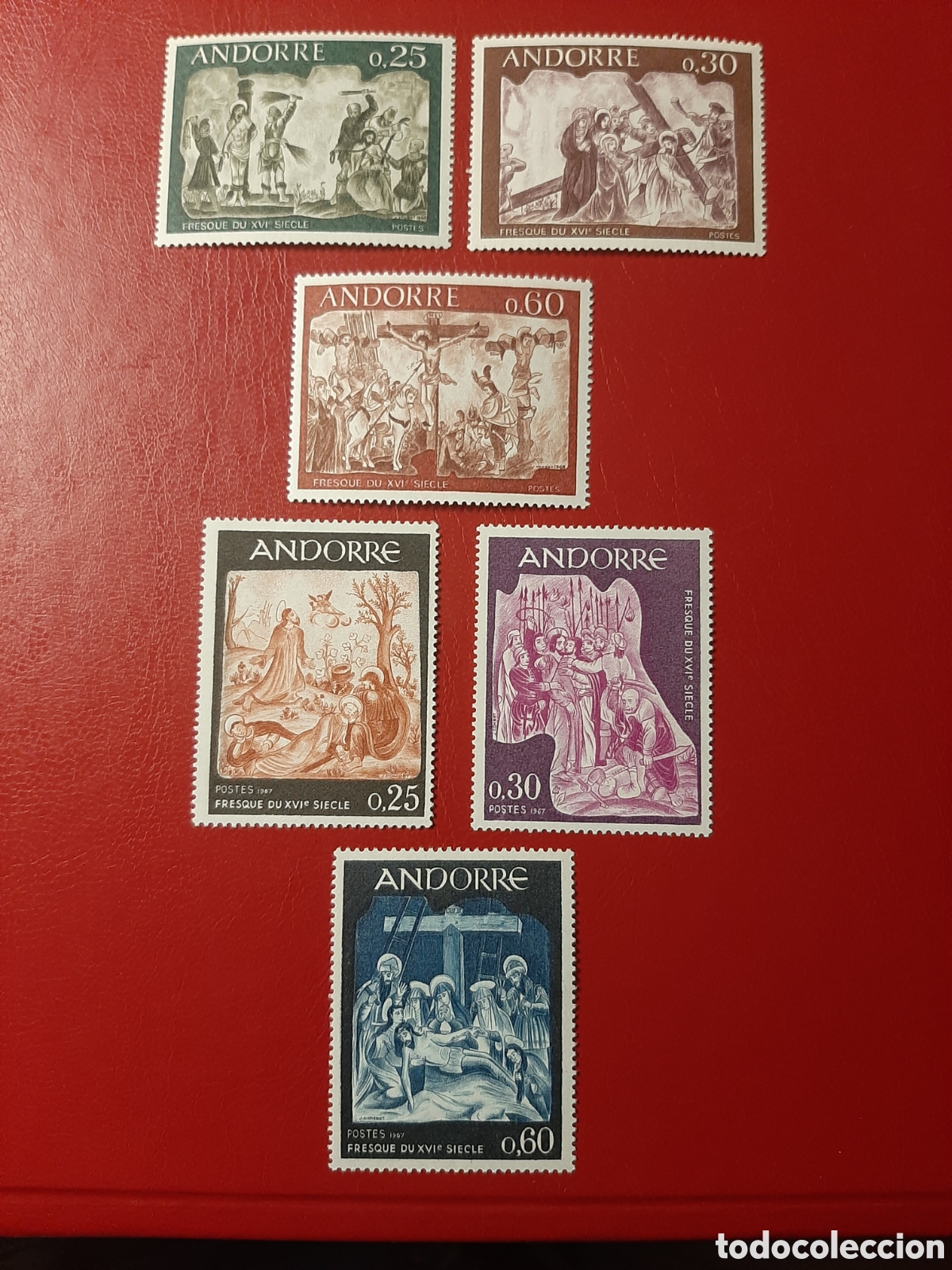 Sellos: Andorra, Correo Franc&eacute;s. Dos series completas. A&ntilde;os 1967/1968.