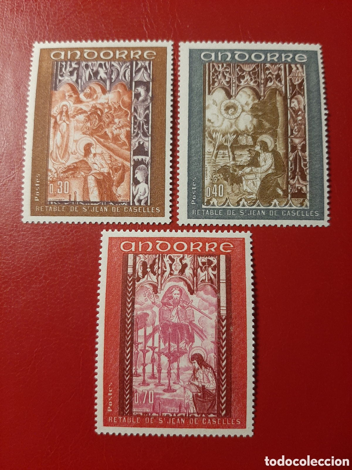 Sellos: Andorra, Correo Franc&eacute;s. N&uacute;meros 198/200. A&ntilde;o 1969.