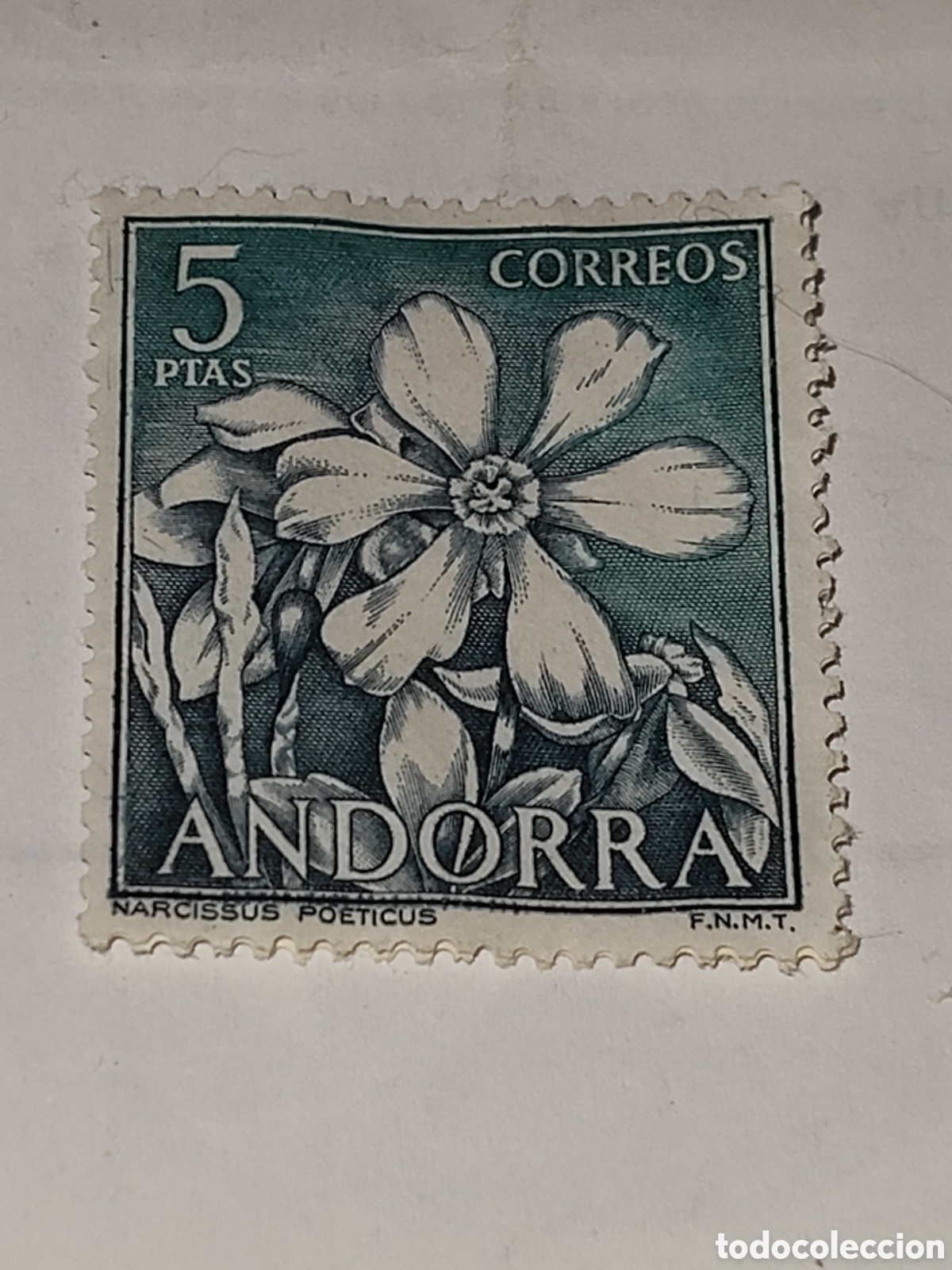Sellos: Sello de Andorra flores del Principado 1966