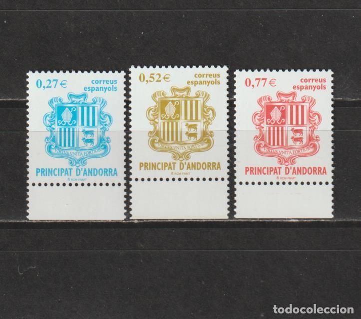 Sellos: ANDORRA ESPA&Ntilde;OLA. EDIFIL 312/314**. A&Ntilde;O 2004. ESCUDO DE ANDORRA. NUEVO SIN FIJASELLOS