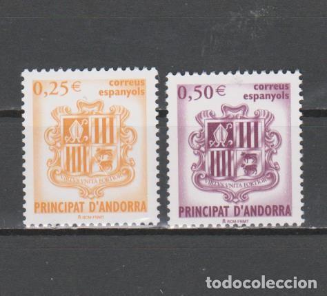 Sellos: ANDORRA ESPA&Ntilde;OLA. EDIFIL 290/291**. A&Ntilde;O 2002. ESCUDO DE ANDORRA. NUEVO SIN FIJASELLOS