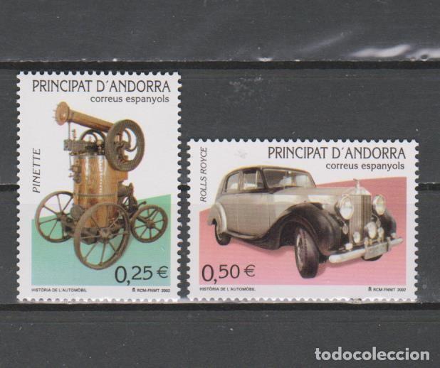 Sellos: ANDORRA ESPA&Ntilde;OLA. EDIFIL 298/299**. A&Ntilde;O 2002. HISTORIA DEL AUTOM&Oacute;VIL. NUEVO SIN FIJASELLOS