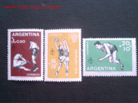 Sellos: ARGENTINA, N&ordm; YVERT 607/9. - Foto 1