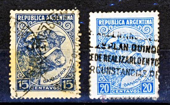 Sellos: ARGENTINA.- GANADERIA.- - Foto 1