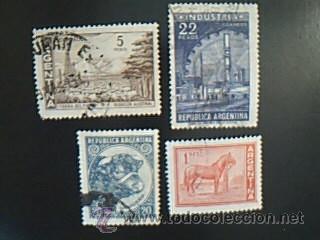 Sellos: Lote 4 sellos de ARGENTINA - Foto 1