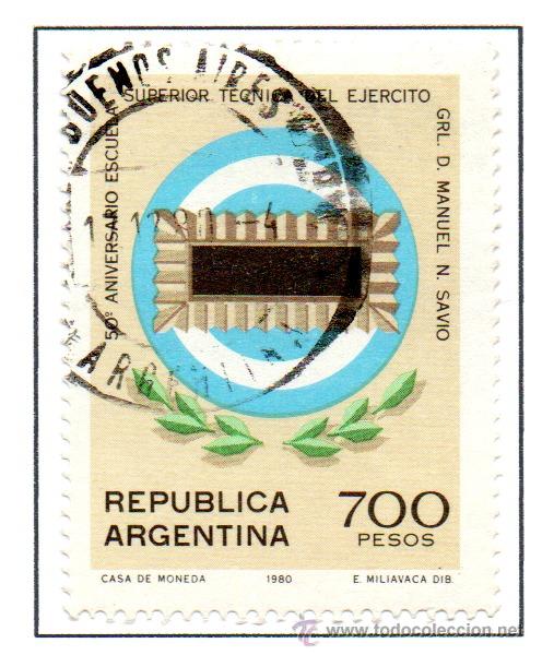 Sellos: ARGENTINA.- CATALOGO MICHELL N&ordm; 1497, EN USADO - Foto 1