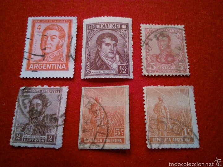 Sellos: ARGENTINA 6 SELLOS DISTINTOS - Foto 1