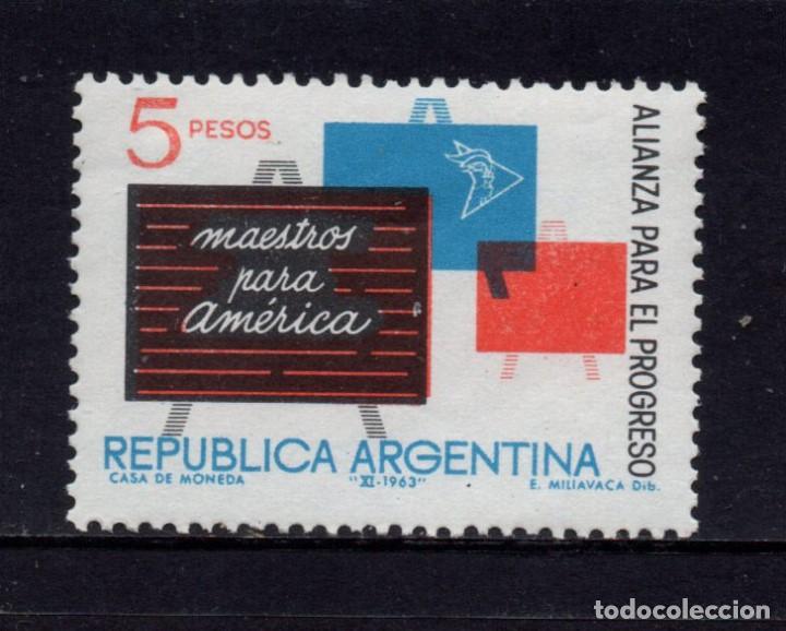 Sellos: ARGENTINA 677** - A&Ntilde;O 1963 - ALIANZA PARA EL PROGRESO - Foto 1