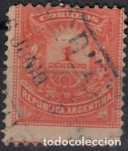 Sellos: ARGENTINA. IVERT 58, USADO. - Foto 1