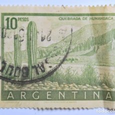 Sellos: SELLO POSTAL ARGENTINA 1955 10 PESOS QUEBRADA DE HUAMAHUACA