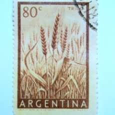 Sellos: SELLO POSTAL ARGENTINA 1955 80 C TRIGO, AGRICULTURA