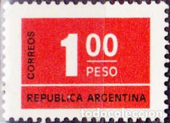 Sellos: 1976 - ARGENTINA - CIFRAS - YVERT 1041 - Foto 1