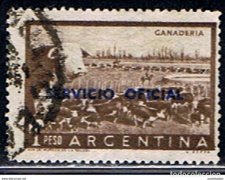 Sellos: ARGENTINA // YVERT 384 // 1955-65 - Foto 1