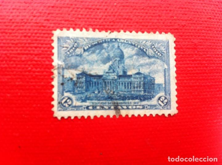 Sellos: SELLO USADO. REP&Uacute;BLICA ARGENTINA. 12 CENTAVOS. EDIFICIO DEL CONGRESO - Foto 1