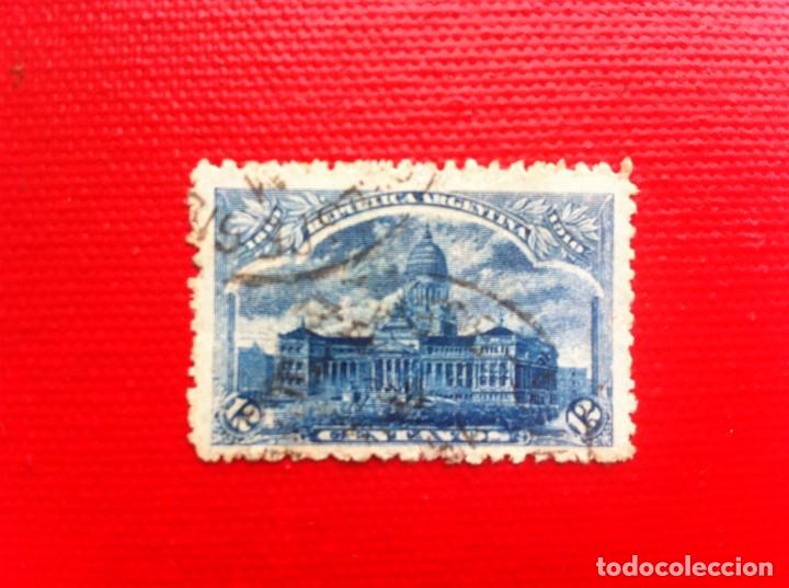 Sellos: SELLO USADO. REP&Uacute;BLICA ARGENTINA. 12 CENTAVOS. EDIFICIO DEL CONGRESO - Foto 1