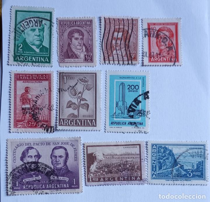 Sellos: Lote de 10 selos da Argentina - Foto 1