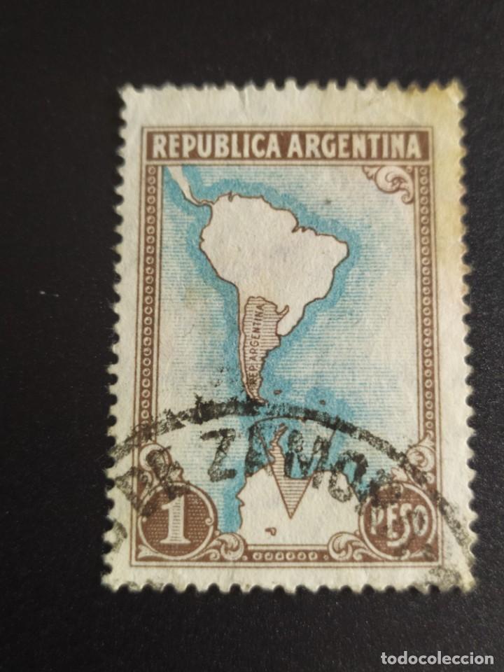 Sellos: ## Argentina usado 1951 Mapa ## - Foto 1