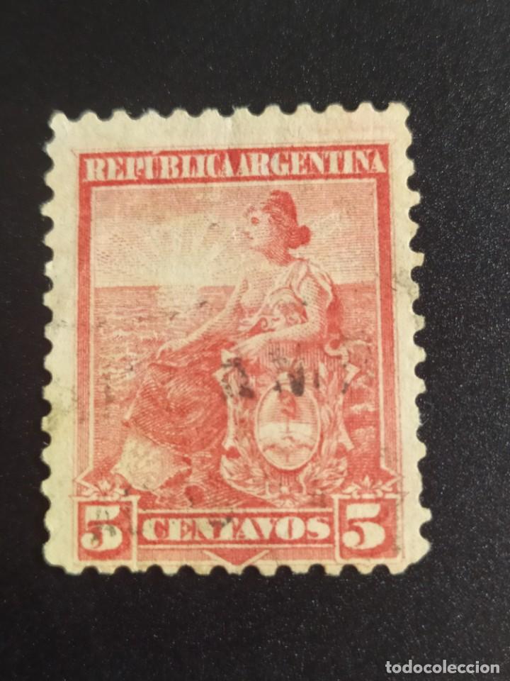 Sellos: ## Argentina usado 1899 Alegoria## - Foto 1
