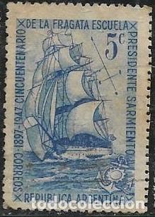 Sellos: ARGENTINA YVERT 488, BARCOS - Foto 1