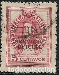 Sellos: ARGENTINA SERVICIOS YVERT 340A - Foto 1
