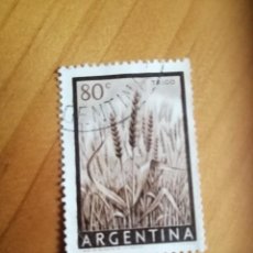 Sellos: ARGENTINA - AGRICULTURA, TRIGO - VALOR FACIAL 80 C - USADO
