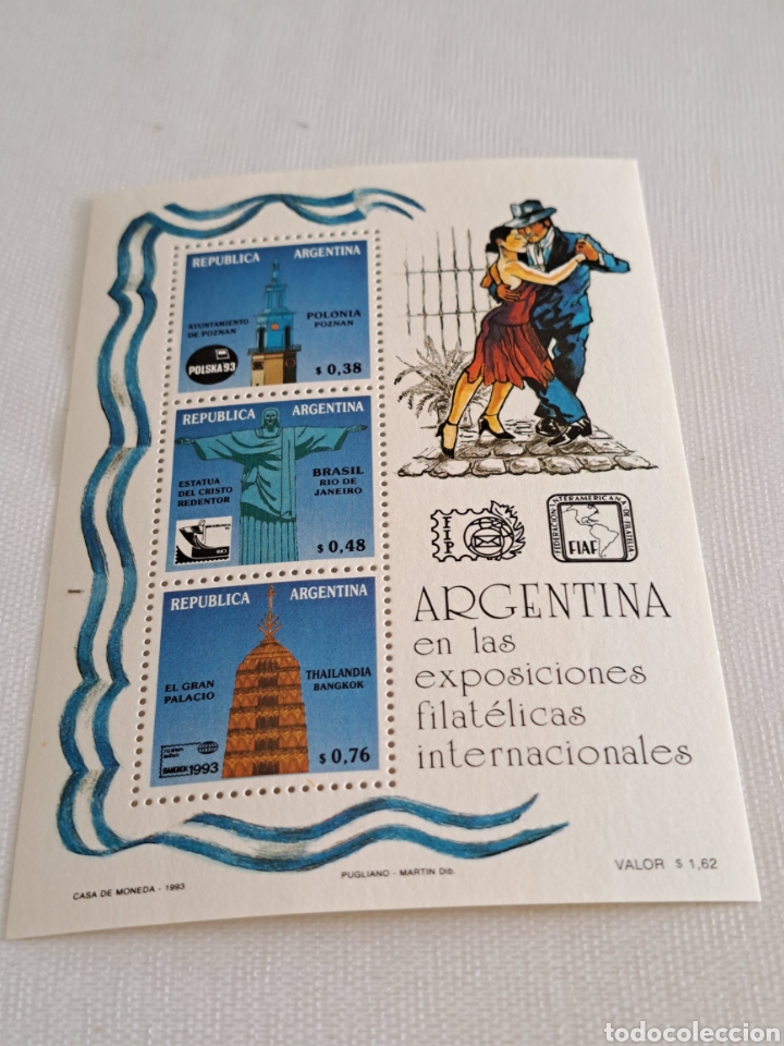 Sellos: Argentina hoja bloque impecable 1983 - Foto 1
