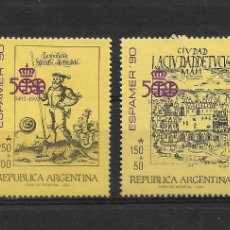 Sellos: ARGENTINA 1989, SERIE GRABADOS CRISTÓBAL COLÓN. MNH.. Lote 366411631