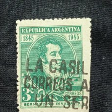 Sellos: ARGENTINA 3 C. RIVADAVIA AÑO 1945.. Lote 386832074