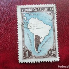 Sellos: :ARGENTINA, 1937, MAPA DE ARGENTINA, YVERT 386. Lote 401901269