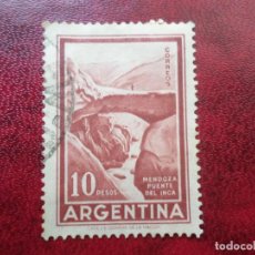 Sellos: :ARGENTINA, 1959, PUENTE DE INCA, YVERT 606A. Lote 401902089