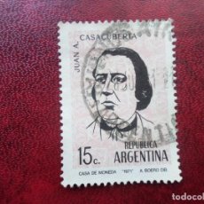 Sellos: :ARGENTINA, 1971, JUAN A. CASACUBERTA, YVERT 893. Lote 401905924