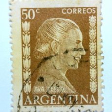 Sellos: SELLO POSTAL ARGENTINA 1952 50 C EVA PERÓN