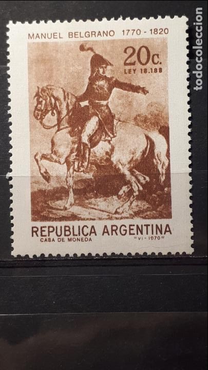Sellos: ARGENTINA. A&ntilde;o 1970 . Yvert 863 * - Foto 1