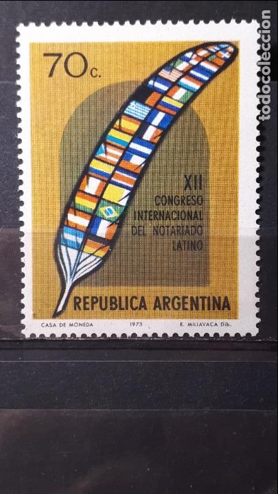 Sellos: ARGENTINA. A&ntilde;o 1973. Yvert 959 ** - Foto 1