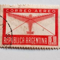 Sellos: 1940 ARGENTINA 1 PESO AEREO SELLO STAMP