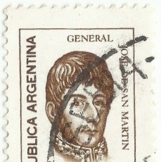 Sellos: ❤️ SELLO ”GENERAL JOSÉ FRANCISCO DE SAN MARTÍN (1778-1850)”, 1971, ARGENTINA, 25 CENTAVO ARGENTIN ❤️