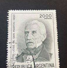 Sellos: SELLO - ARGENTINA - GENERAL JOSÉ DE SAN MARTÍN - AÑO 1978 - CON FIJASELLOS *CTO